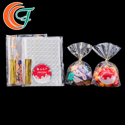 TASCHEN-Verpacken- der Lebensmitteltaschen-modernes Plastikweihnachtssüßigkeits-Geschenk des Feiertags-OPP Verpacken