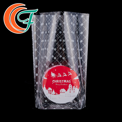 Logo Printed Plastic Christmas Packaging sackt biologisch abbaubares wiederversiegelbares Poly ein