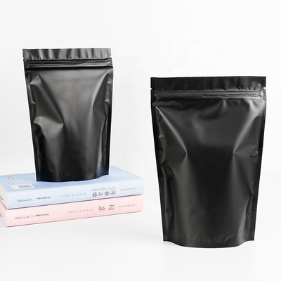 Schwarze Farbe Warenverpackungstüte mit Reißverschluss Plastiktüten Wiederverwendbare Taschen